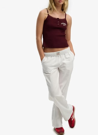 Superdry Beyaz Kadın Pantolon W7011288A