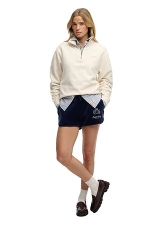 Superdry Lacivert Kadın Logo Baskılı Şort W7110501A