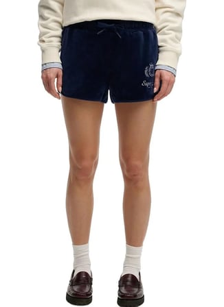 Superdry Lacivert Kadın Logo Baskılı Şort W7110501A