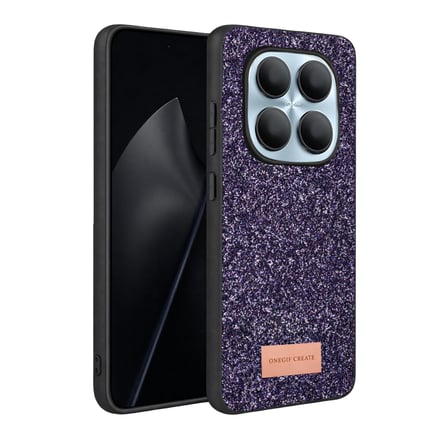 Onegif Xiaomi Redmi Note 15 Pro 5G Bright Simli Kapak - Derin Mor