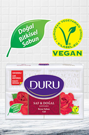 Duru Saf & Doğal Kaynaklı Gül 16 Adet Beyaz Kalıp Sabun 4x600gr