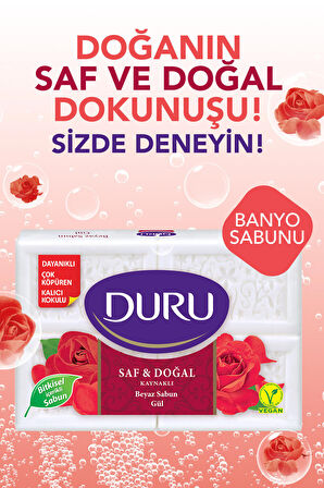 Duru Saf & Doğal Kaynaklı Gül 16 Adet Beyaz Kalıp Sabun 4x600gr