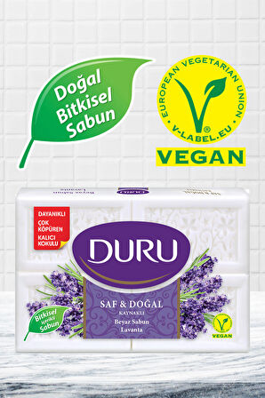 Duru Saf & Doğal Kaynaklı Lavanta 16 Adet Beyaz Kalıp Sabun 4x600gr