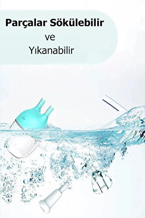 BabyHope Bebek ve Çocuk Burun Temizleme Aspiratörü - Yenidoğan 0-10 Yaş Mavi