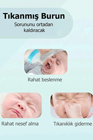 BabyHope Bebek ve Çocuk Burun Temizleme Aspiratörü - Yenidoğan 0-10 Yaş Mavi