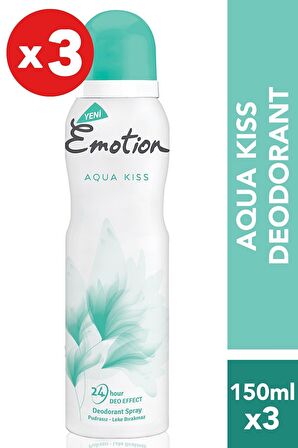 Emotion Aqua Kiss 3Lü Kadın Deodorant 3X150 ml