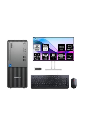 ThinkCentre Neo 50T G5 i7 13700 96GB 4TB SSD W11H Masaüstü Bilgisayar + 23.8" Monitör