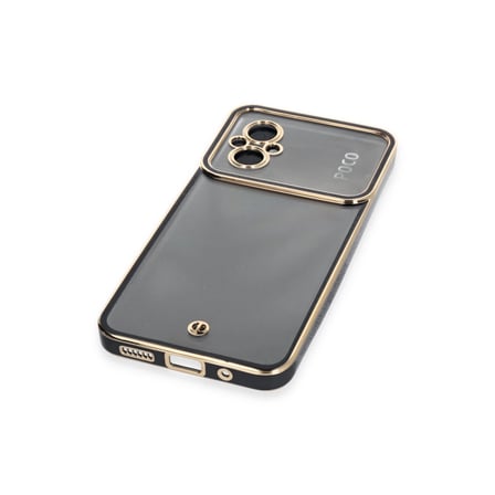 Xiaomi Poco M5 Kılıf Liva Lens Silikon - Siyah