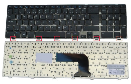 Dell inspiron 17-3721 17-3737 17-5721 17-5737 17-M731R 17-5735 Klavye Siyah TR