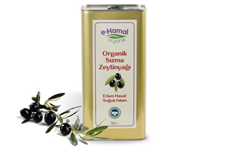 Organik Sızma Zeytinyağı Erken Hasat Soğuk Sıkım Kaz Dağları (5 lt)