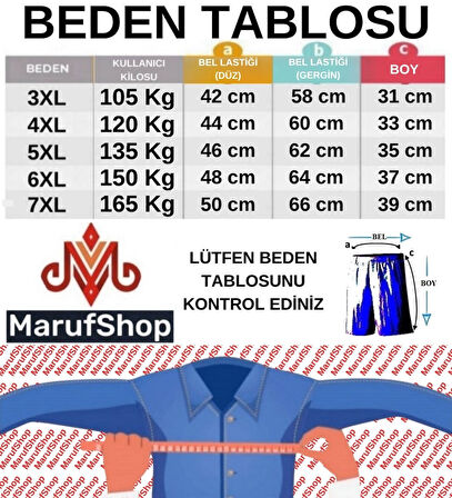 Kurukafa Desenli Dijital Baskılı Büyük Beden Likralı Boxer