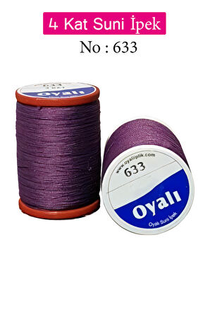 Oyalı 4 Kat Suni İpek İplik İğne Oyası Boncuk İpi Tığ Oyası No:633