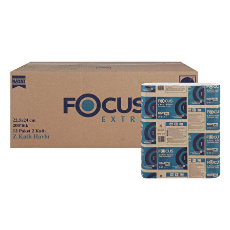 Focus Extra Z Katlı Kağıt Havlu 200x12 Adet