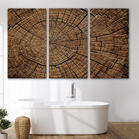 Ağaç Kütük Desenli Kanvas Tablo-5076