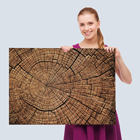 Ağaç Kütük Desenli Kanvas Tablo-5076