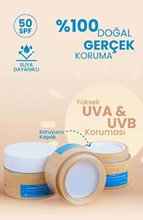 Bade Natural 50 Spf Yüksek Korumalı %100 Mineral Filtreli ve Doğal Çocuklar İçin Güneş Koruyucu Krem 50 ml