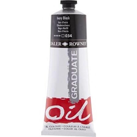 Daler Rowney Graduate Yağlı Boya 38ml 034 Ivory Black