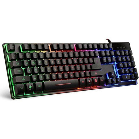  Gaming K9 Stalker Warrior Wired Usb Rainbow Aydınlatmalı Q Gaming Oyuncu Klavye Mekanik Hisli