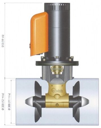 Quick Baş Manevra Pervanesi 270kgf 24V DC  Ø 300 mm Tünel