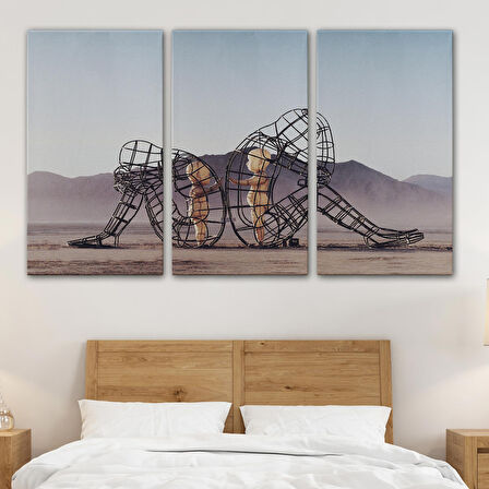 Ejderhanın Kaşındaki Savaşçı Kanvas Tablo-5084