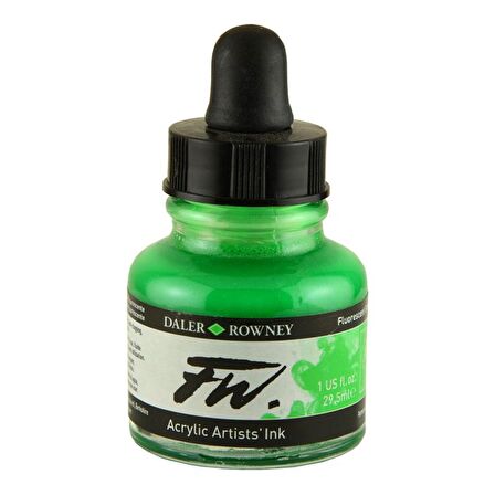 Daler Rowney FW Acrylic Artist Ink 29.5ml Cam Şişe Fl. Green 349