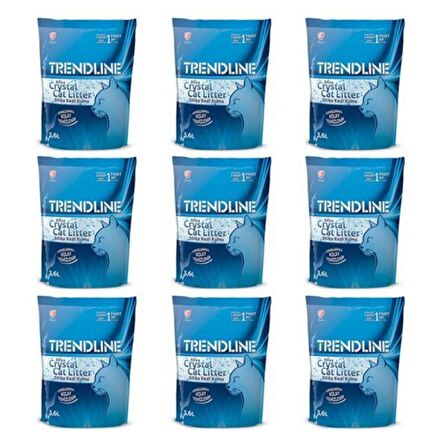 Trendline Silika Kristal Kedi Kumu Tozsuz  3.6 lt x 9 Adet