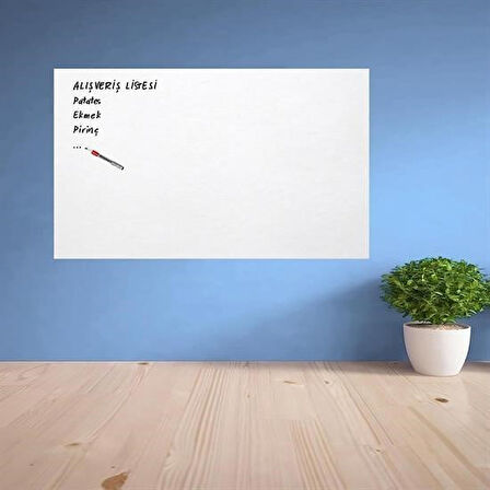 Evyora® Ders Çalışma Yazı Tahtası Manyetik Duvar Stickerı 100x60 cm