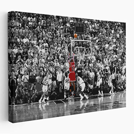 Michael Jordan Maç Sonu Şutu Kanvas Tablo, Chicago Bulls Nba-5088