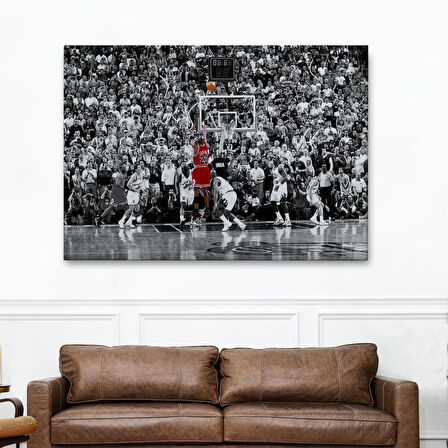Michael Jordan Maç Sonu Şutu Kanvas Tablo, Chicago Bulls Nba-5088