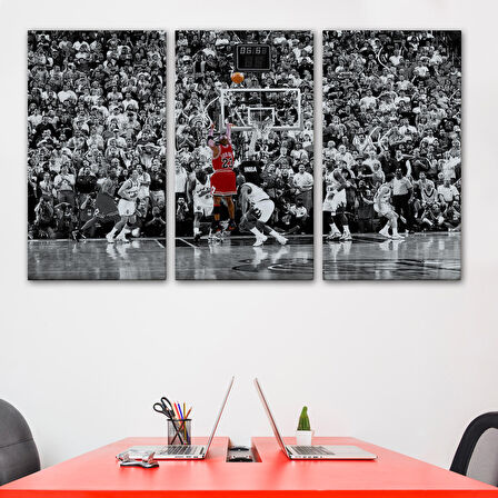 Michael Jordan Maç Sonu Şutu Kanvas Tablo, Chicago Bulls Nba-5088