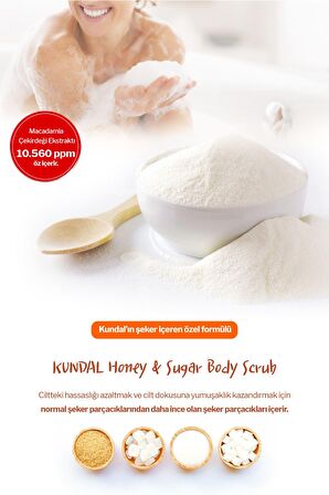 Arındırıcı Pürüzsüzleştirici Vücut Peelingi Kundal Macadamia & Sugar Body Scrub 550g(Cherry Blossom)