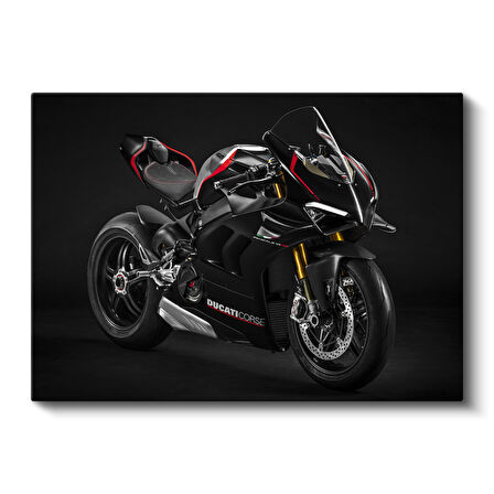 Mat Siyah Ducati Panigale V4 SP2 Kanvas Tablo