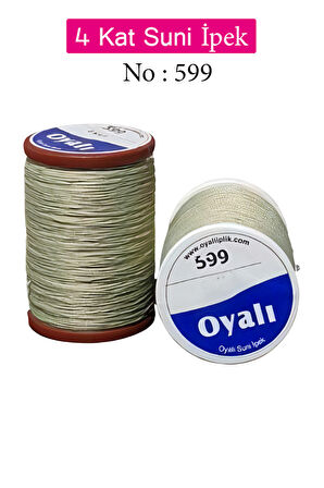 Oyalı 4 Kat Suni İpek İplik İğne Oyası Boncuk İpi Tığ Oyası No:599