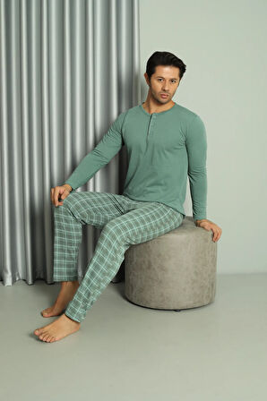 GLİSA ERKEK UZUN KOLLU PİJAMA TAKIMI