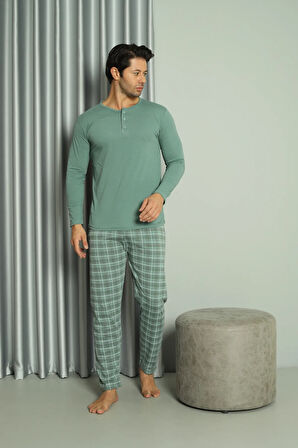 GLİSA ERKEK UZUN KOLLU PİJAMA TAKIMI