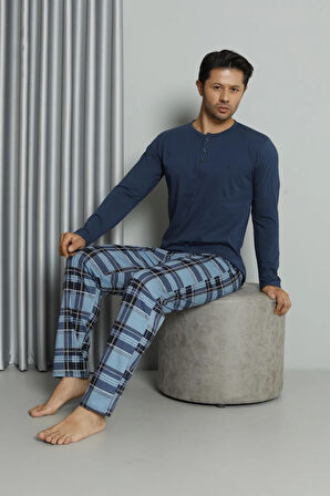 GLİSA ERKEK UZUN KOLLU PİJAMA TAKIMI