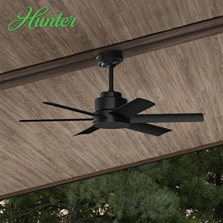 Hunter - Kennicott Mat Siyah - 112 Cm. Nemli Mekan Tavan Vantilatörü