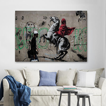 Banksy Napolyon Geçişi Alpler Kanvas Tablosu-5094