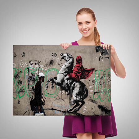 Banksy Napolyon Geçişi Alpler Kanvas Tablosu-5094