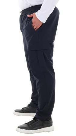 Erkek Büyük Beden Kargo Cepli Likralı Paraşüt Kumaş Pantolon/Eşofman Alt