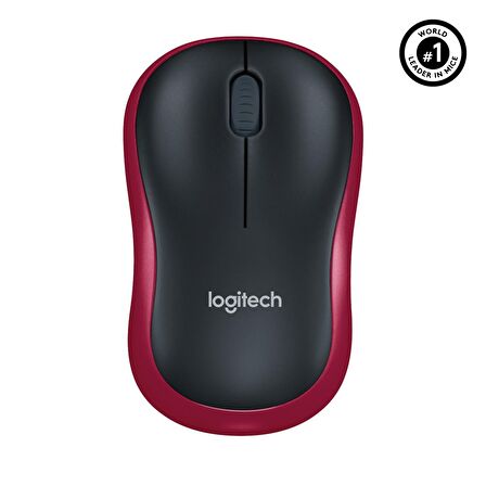 LOGITECH M185 NANO MOUSE KABLSZ BLACK/RED 910-002237