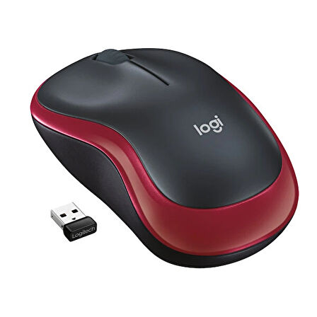Logitech M185 Kablosuz Mouse (Red)