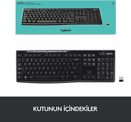 Logitech K270 Kablosuz Klavye, Tuş Takımı - Teşhir