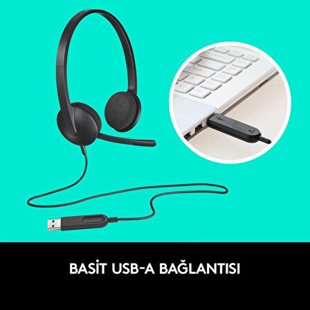 Logitech H340 USB Kablolu Kulak Üstü Kulaklık Teşhir