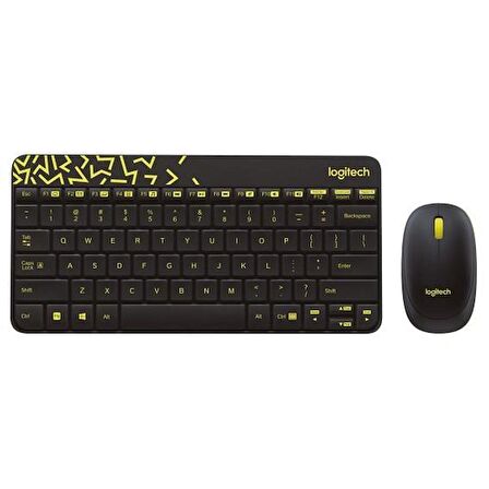 Logitech 920-008215 MK240 Siyah-Sarı Kablosuz Klavye Mouse Set