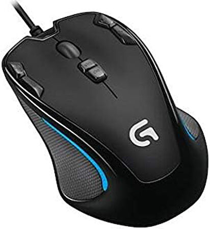 Logitech G300s Kablolu Oyuncu Mouse, 2,5K DPI Sensör, USB bağlantısı, RGB aydınlatma, 9 programlanabilir düğme, DPI değiştirme düğmesi, Siyah OUTLET