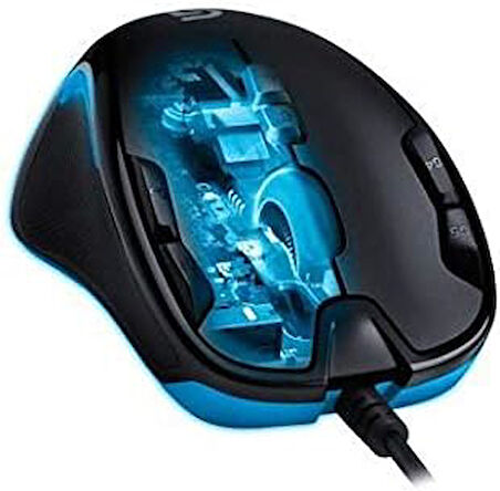 Logitech G300s Kablolu Oyuncu Mouse, 2,5K DPI Sensör, USB bağlantısı, RGB aydınlatma, 9 programlanabilir düğme, DPI değiştirme düğmesi, Siyah OUTLET