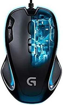 Logitech G300s Kablolu Oyuncu Mouse, 2,5K DPI Sensör, USB bağlantısı, RGB aydınlatma, 9 programlanabilir düğme, DPI değiştirme düğmesi, Siyah OUTLET