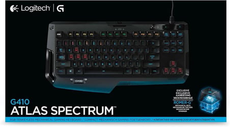 Menashop G 410 Atlas Spectrum Oyun Klavyesi Logitech G410 Oyun Klavyesi - Düzen: Qwerty (Rusça/birleşik Krallık) - Outlet