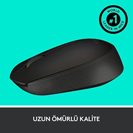 Logitech B170 Optik Kablosuz Mouse, Siyah, 2.4 GHz USB Rec